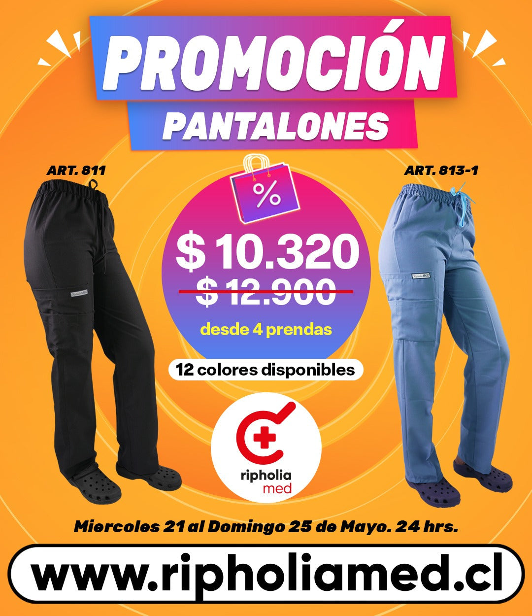  Promo Pantalones A: $10.320