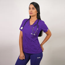  Delantal Mujer tela poplin. Morado - Art. 2094