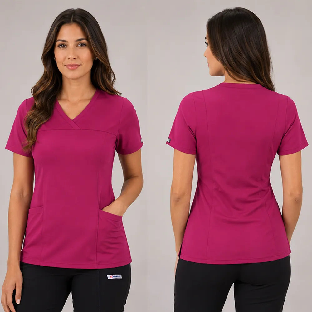 Delantal Mujer tela elasticada. Fucsia - Art. 2181