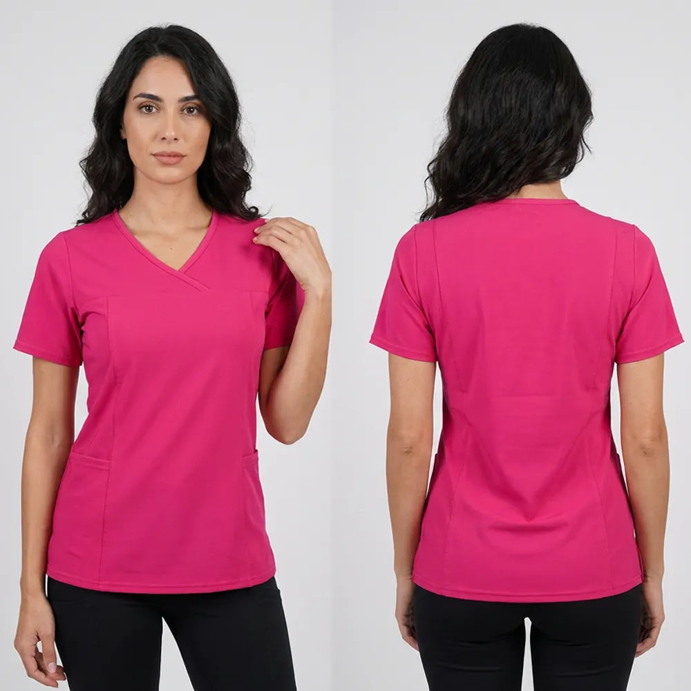 Delantal Mujer tela elasticada. Fucsia - Art. 2182
