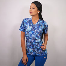  Delantal Mujer tela elasticada estampada. Combina con Azul Rey - Art. 2210