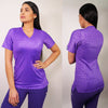 Delantal Mujer tela elasticada estampada. Combina con Morado - Art. 2279