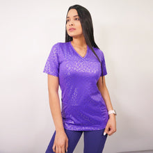  Delantal Mujer tela elasticada estampada. Combina con Morado - Art. 2304