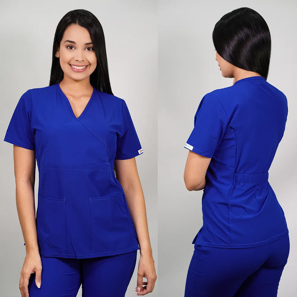Delantal Mujer tela Anti fluidos. Azul Rey - Art. 2309