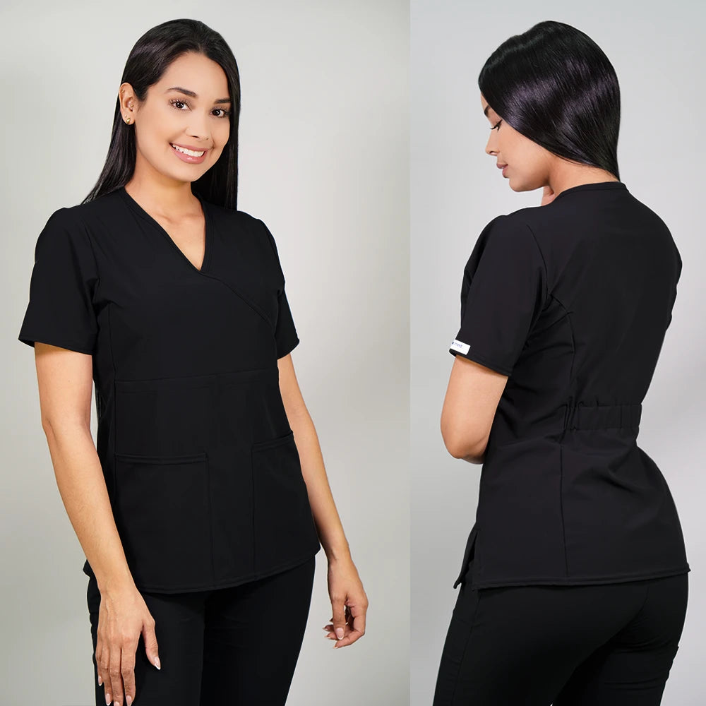 Delantal Mujer tela Anti fluidos. Negro- 2315