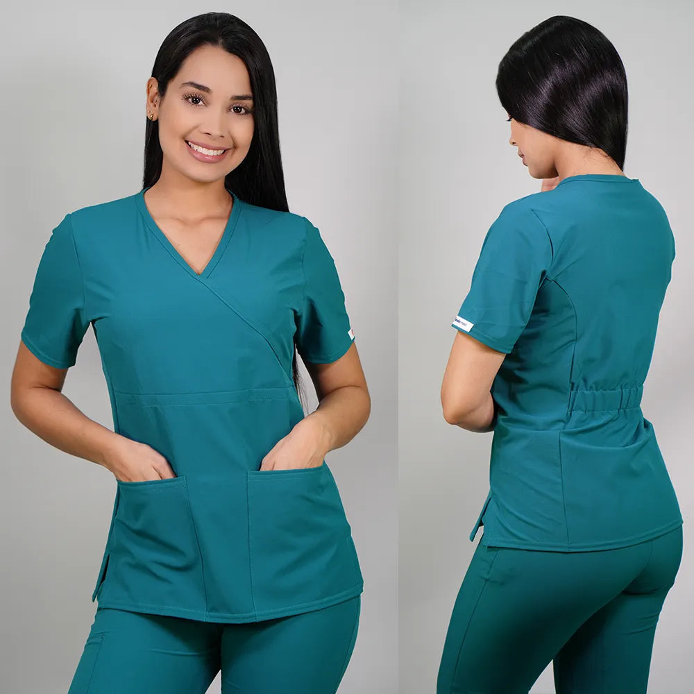 Delantal Mujer tela Anti fluidos. Verde turquesa - Art. 2333