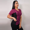 Delantal Mujer tela elasticada estampada. Combina con Fucsia y con Negro - Art. 2350