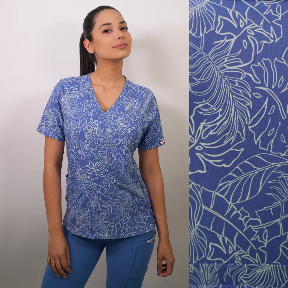 Delantal Mujer tela Anti fluidos. Celeste - Art. 2383