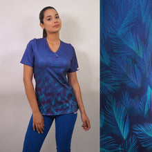  Delantal Mujer tela elasticada estampada. Combina con Azul Rey - Art. 2449