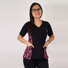  Delantal Mujer tela elasticada estampada. Combina con Negro - Art. 2488