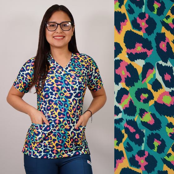 Delantal Mujer tela elasticada estampada Multicolor - Art. 2510