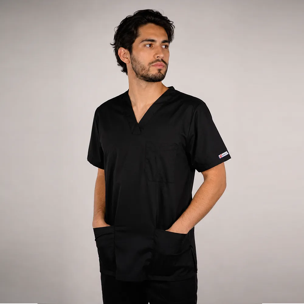 Delantal hombre tela poplin - Negro. Art. 600
