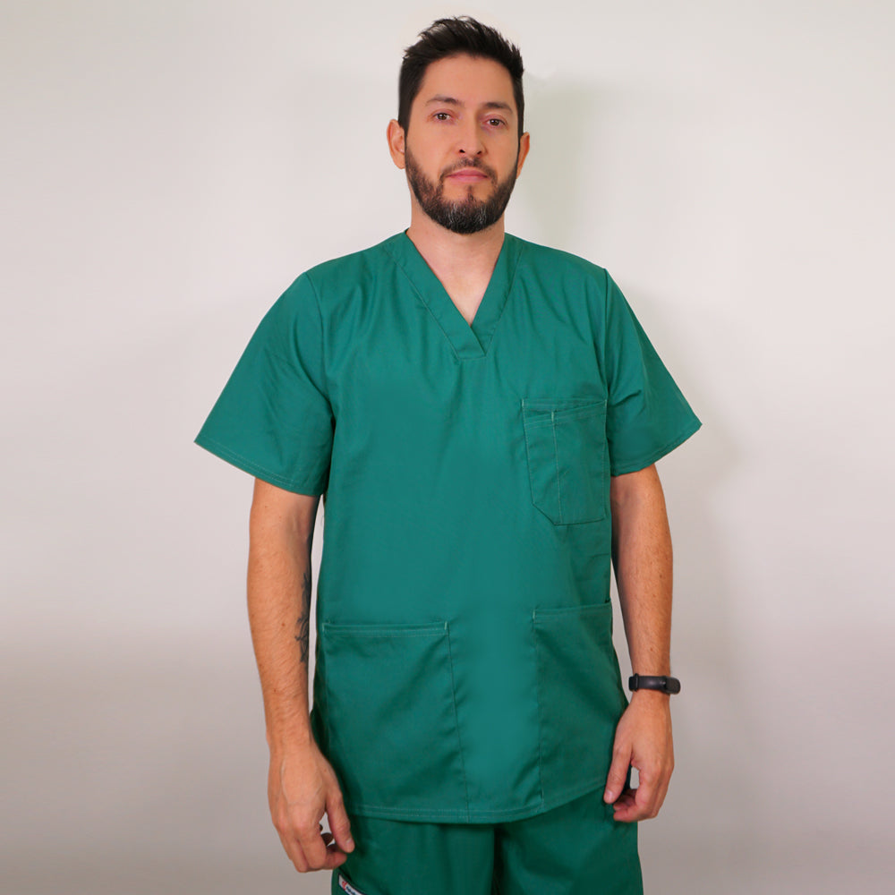 Delantal hombre tela poplin - Verde Jade. Art. 635