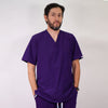 Delantal hombre tela antifluidos. Morado - Art. 650-A