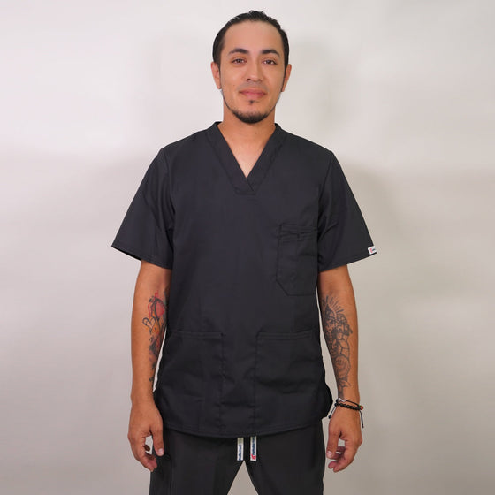 Delantal hombre tela poplin - Gris.  Art. 653-A