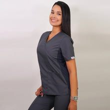  Delantal Mujer tela poplin. Gris - Art. 710