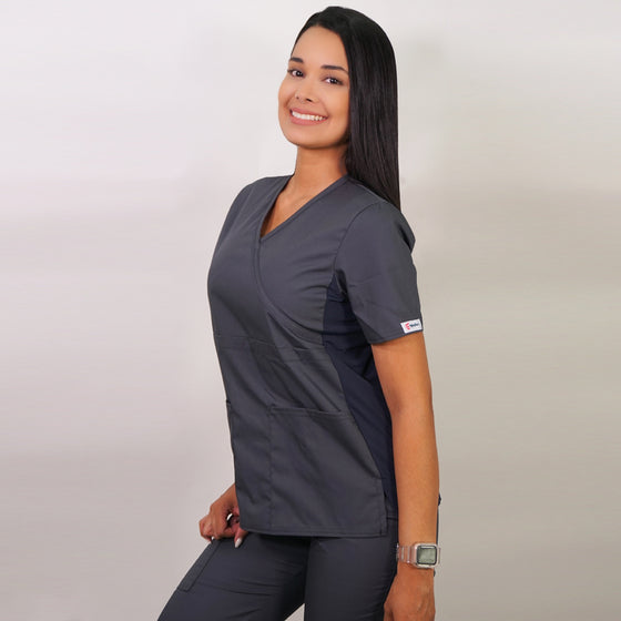 Delantal Mujer tela poplin. Gris - Art. 710