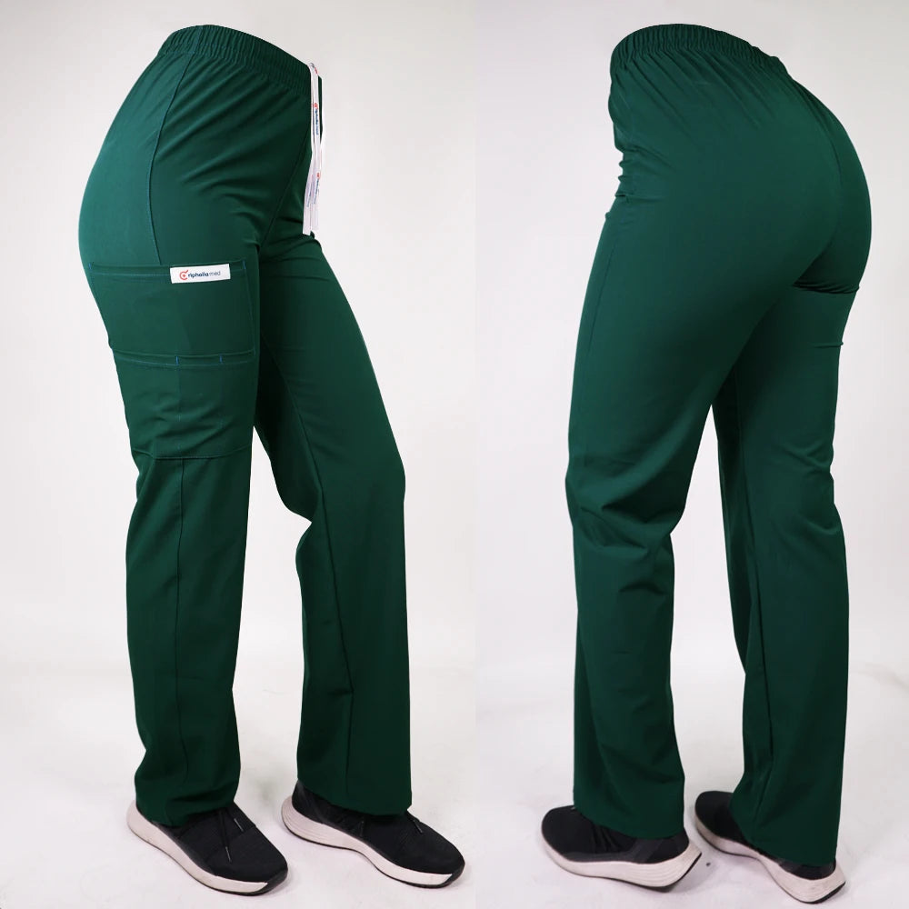 Pantalón Clínico Recto Anti fluidos Verde Botella 799-12