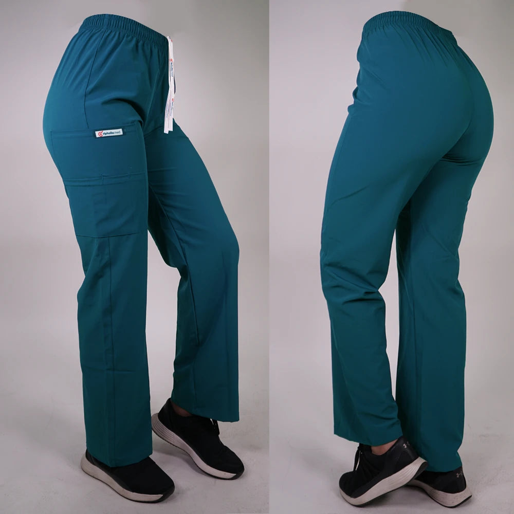 Pantalón Clínico Recto Anti fluidos Verde Petróleo 799-9