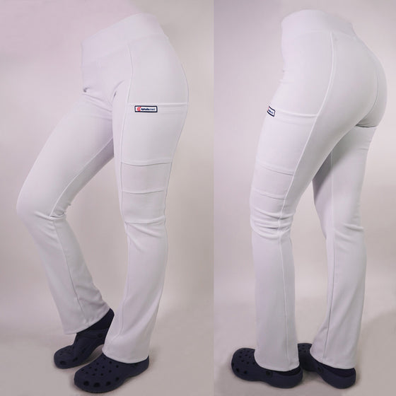 Pantalón clinico elasticado Spandex.   Art. 880-7 - Blanco