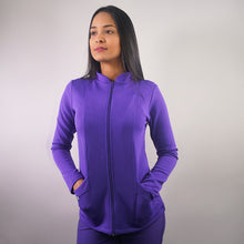  Polerón clínico Spandex - Mujer.   Art. 908 - Morado
