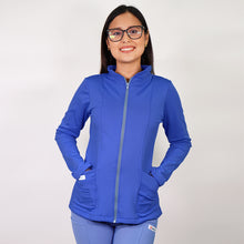  Polerón clínico Spandex - Mujer.   Art. 918 - Celeste oscuro