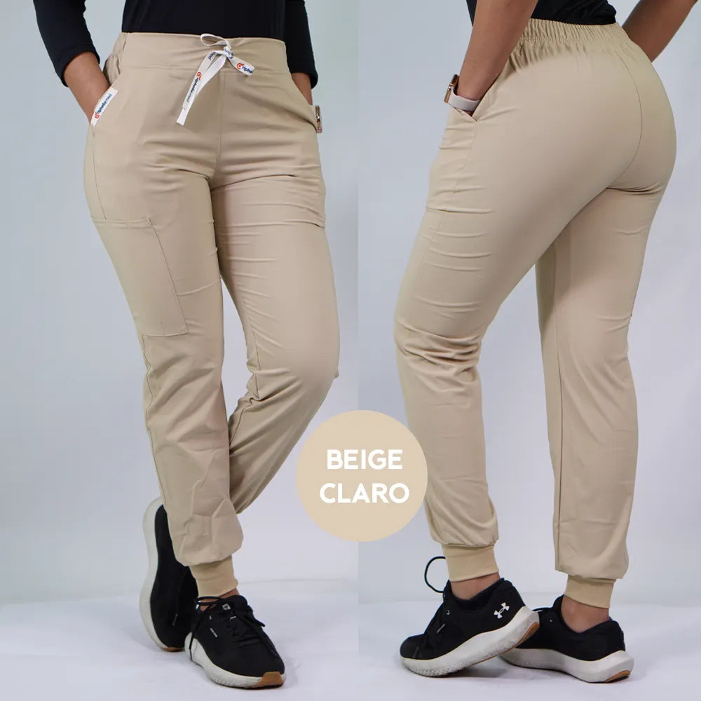 Pantalón Jogger clínico anti fluidos. Art. 999-24 - Beige (Más claro)