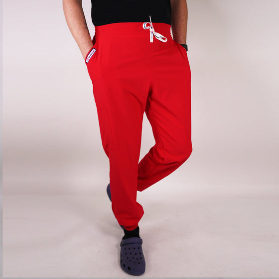 Pantalón Jogger clínico antifluidos.   Art. 999-5 - Rojo
