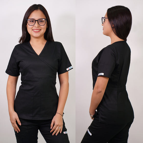 Delantal Mujer Algodón. Negro - Art. ALG-2315-8