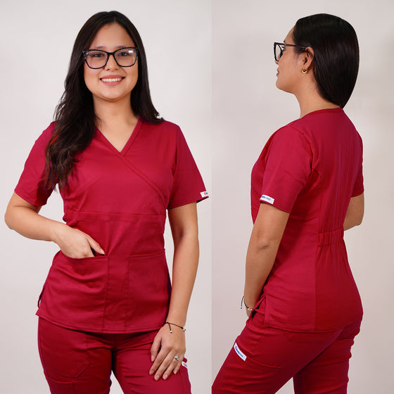 Delantal Mujer Algodón. Rojo - Art. ALG-2322-5