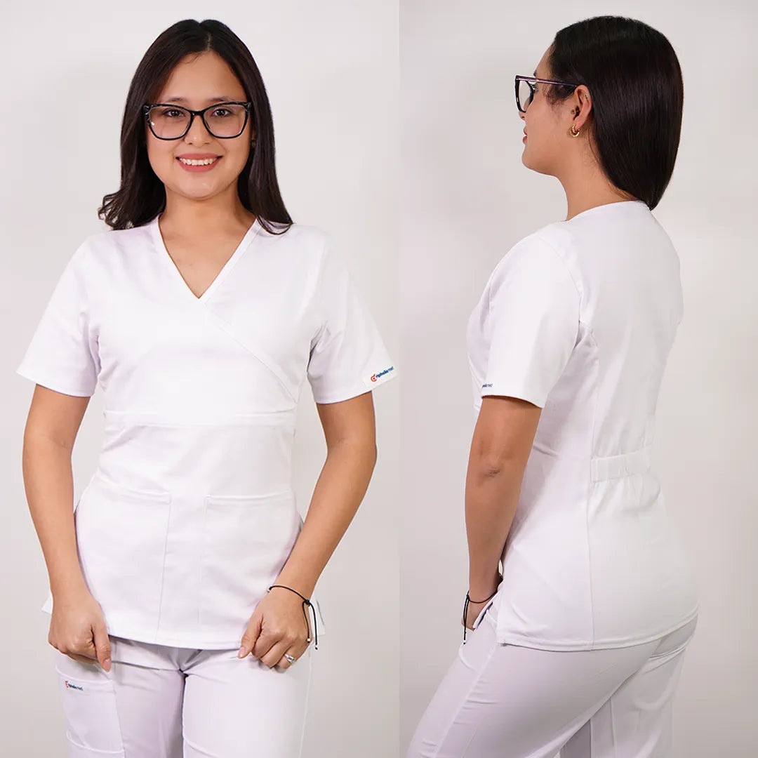 Delantal Mujer Algodón. Blanco - Art. ALG-2332-7