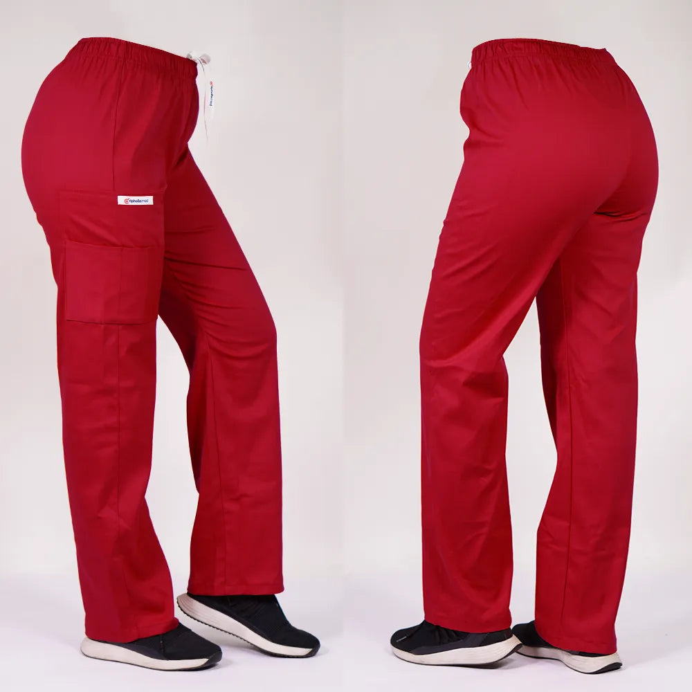 Pantalón clínico Recto Algodón. Art. ALG-799-5 - Rojo