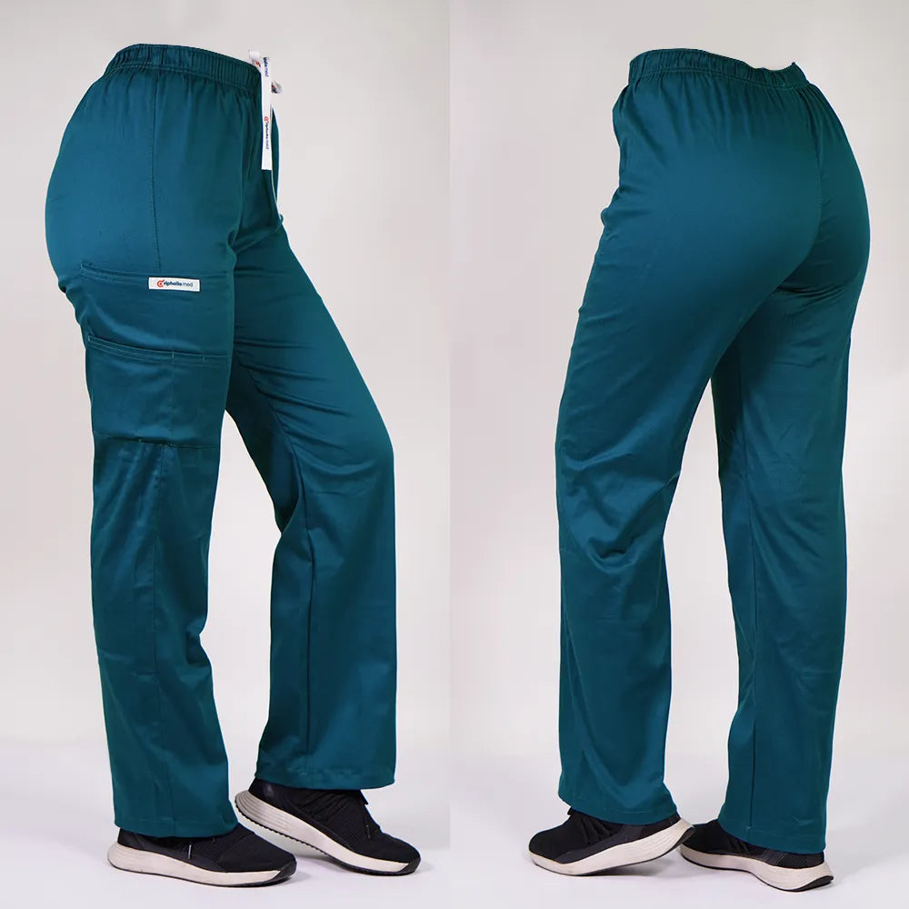 Pantalón clínico Recto Algodón. Art. ALG-799-9 - Verde Petróleo.
