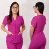 Delantal Mujer antifluidos Azalea con cierre. Fucsia - Art. AZALEA-13