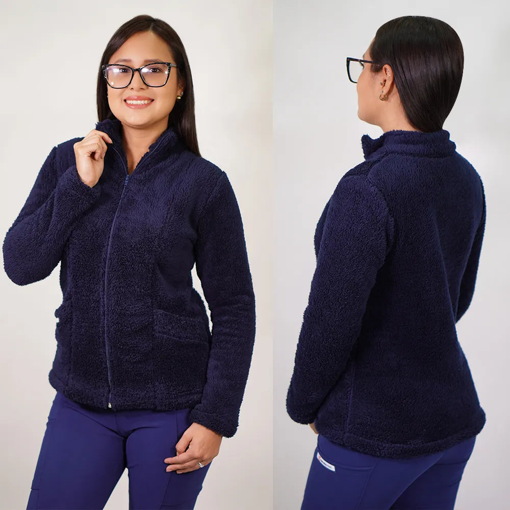 Polerón clínico Corderito - Mujer. Art. COR-1 - Azul Marino
