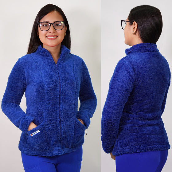 Polerón clínico Corderito - Mujer.   Art. COR-2 - Azul Rey