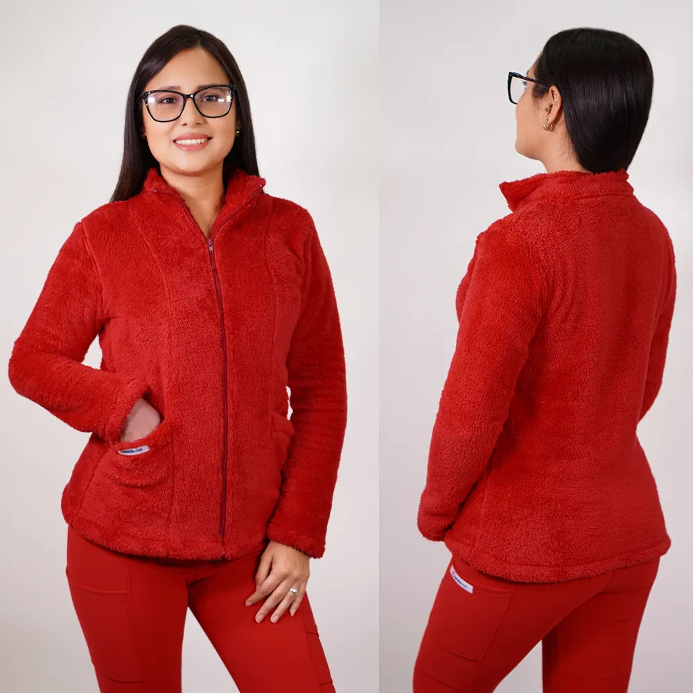 Polerón clínico Corderito - Mujer. Art. COR-5 - Rojo