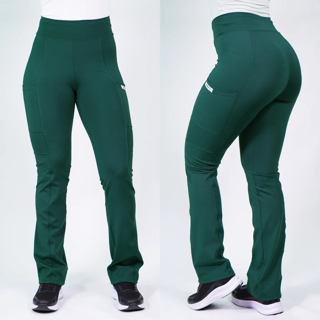 Pantalón Clínico Mujer Verde Botella FLEX-12