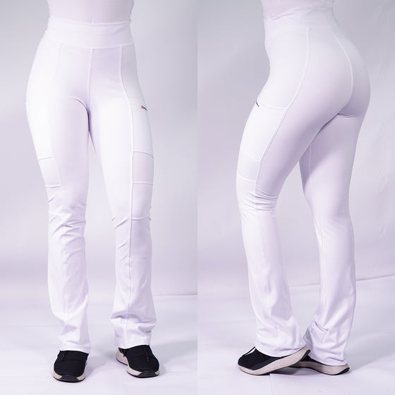 Pantalón clinico Extra-elasticado Flexxy.   Art. FLEX-7 Blanco