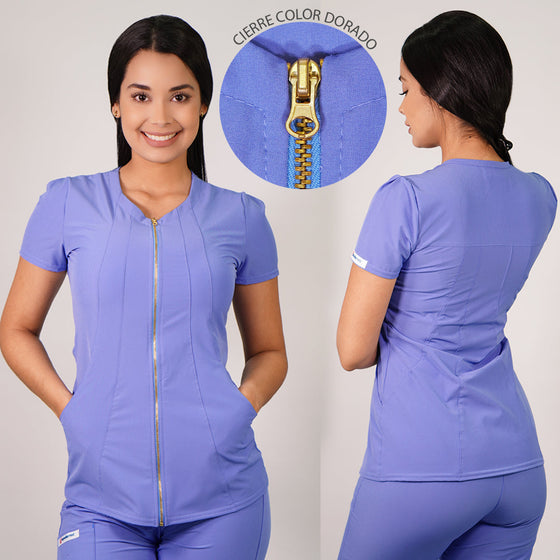 Delantal Antifluidos Mujer Lirio. Celeste - Art. LIRIO-3