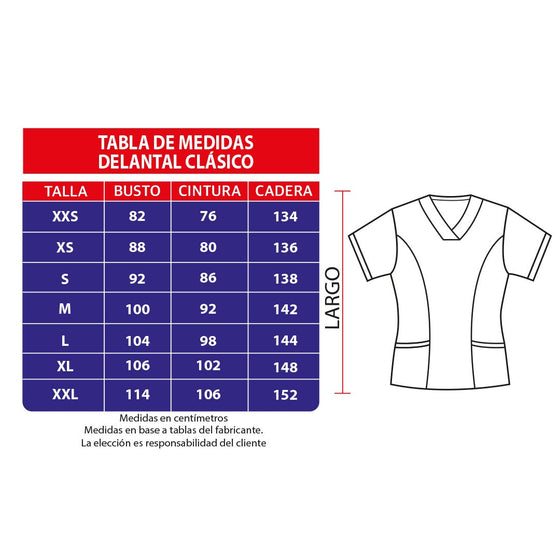 Delantal Mujer tela antifluidos. GRIS - Art. CLASICO-10