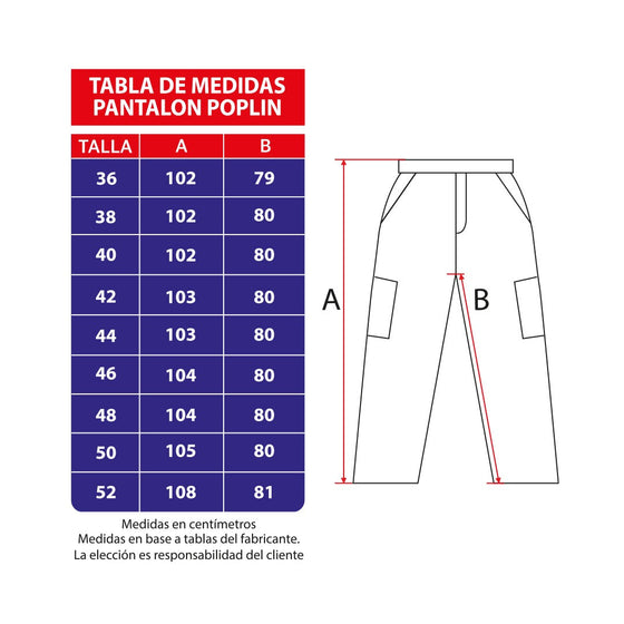 Pantalón clínico tela poplin.   Art. 816 - Burdeo