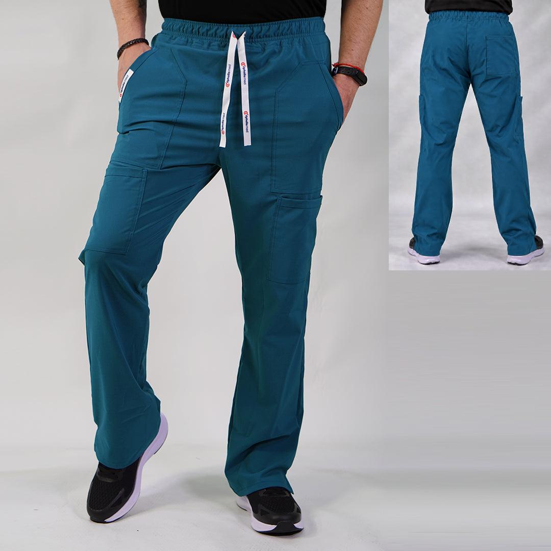 Pantalón Clínico Anti Fluidos Hombre Verde Petróleo PHA-9