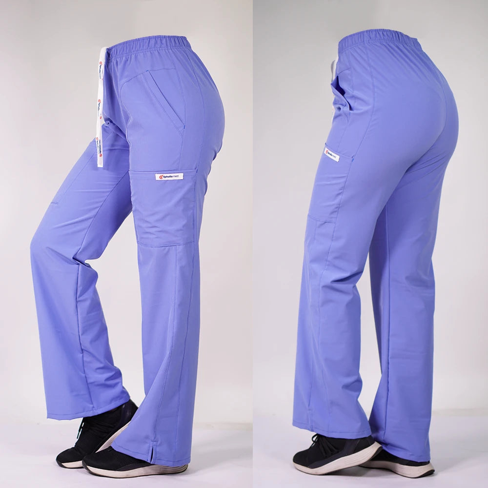 Pantalón Clínico Anti Fluidos Mujer Celeste ROMA-3