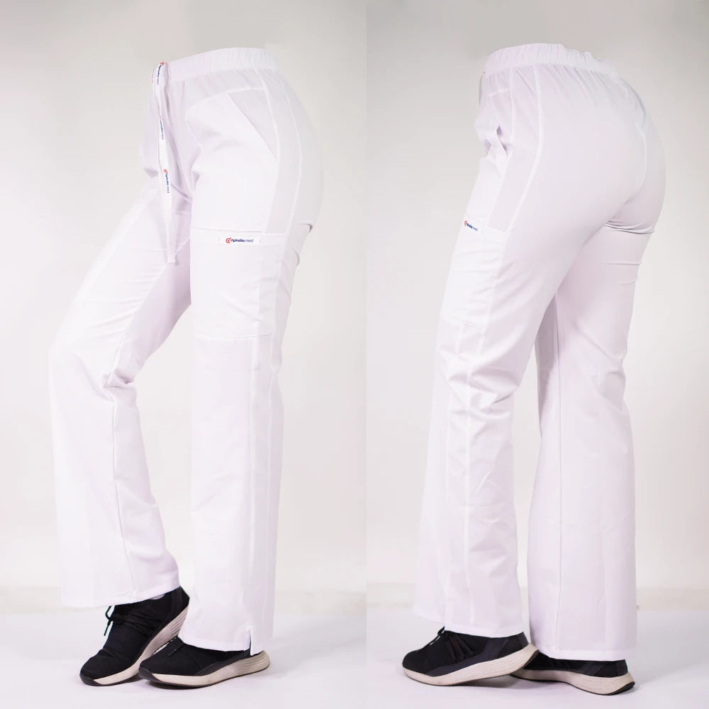 Pantalón Clínico Anti Fluidos Mujer Blanco ROMA-7
