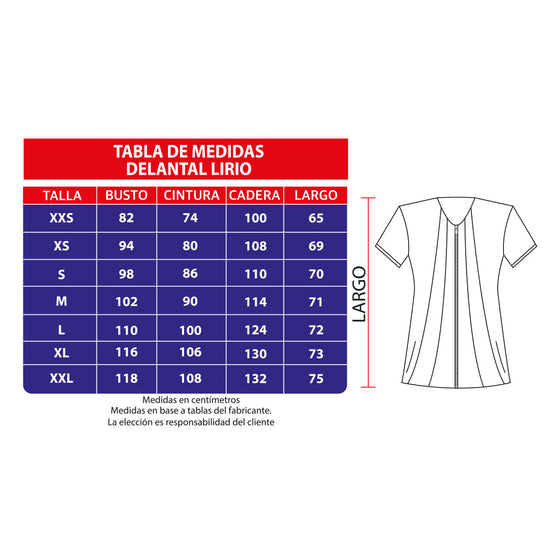 Delantal Antifluidos Mujer Lirio. Morado - Art. LIRIO-4-A